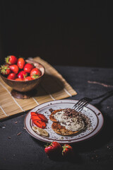 Banana Pancake with Strawberry