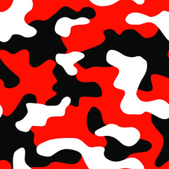 Camouflage texture seamless pattern. Abstract modern military camo endless ornament for fabric and fashion print. Vector illustration.