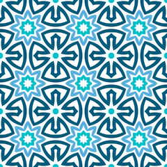 Stained glass window seamless pattern. Background mandala stained glass Vector illustration