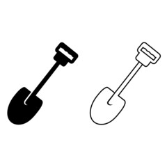 
Shovel icon vector. dig illustration sign. tool symbol. Premium quality isolated digging element in trendy style.