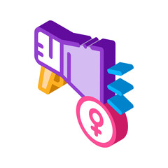 Loudspeaker Icon Vector. Isometric Loudspeaker sign. color isolated symbol illustration