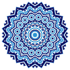 Mandala. Indian antistress medallion. Abstract islamic flower, arabic henna design, yoga symbol.