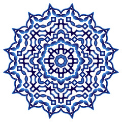 Mandala. Indian antistress medallion. Abstract islamic flower, arabic henna design, yoga symbol.