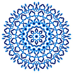 Mandala. Indian antistress medallion. Abstract islamic flower, arabic henna design, yoga symbol.
