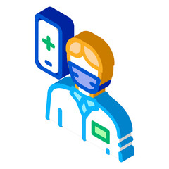 Doctor Human Icon Vector. Isometric Doctor Human sign. color isolated symbol illustration