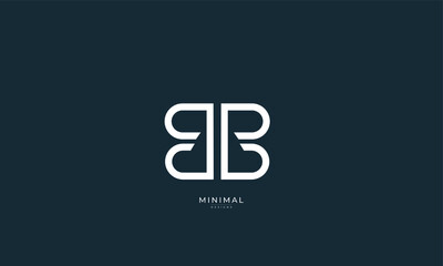 Obraz premium Alphabet letter icon logo BB