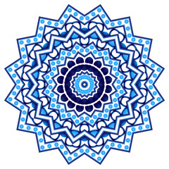 Mandala. Indian antistress medallion. Abstract islamic flower, arabic henna design, yoga symbol.