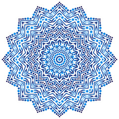 Mandala. Indian antistress medallion. Abstract islamic flower, arabic henna design, yoga symbol.