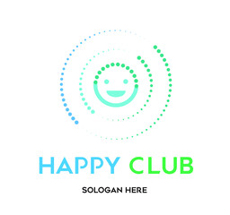 This is a happy icon base logo design on vector