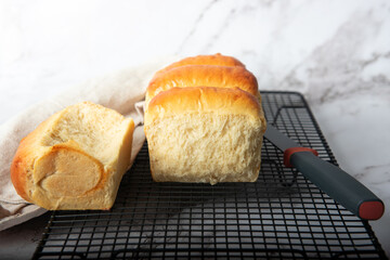 Freshly baked Japanese milk bread 