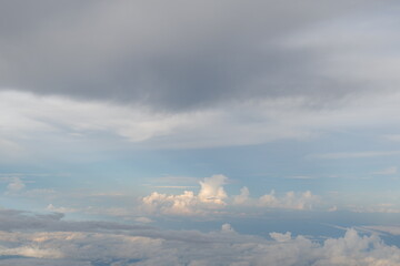 Beautiful clouds with blue sky background.