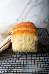 Freshly baked Japanese milk bread 