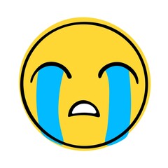 Obraz premium Loudly Crying Face emoji.