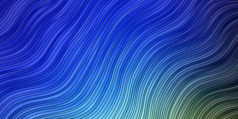 Obraz premium Light Blue, Green vector template with curves. Abstract gradient illustration with wry lines. Best design for your ad, poster, banner.