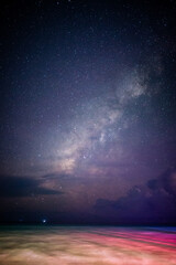 Fototapeta na wymiar Milky Way galaxy over the beach