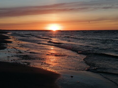 Sunset Over The Gulf Of Riga