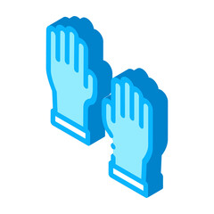 Master Gloves Icon Vector. Isometric Master Gloves sign. color isolated symbol illustration