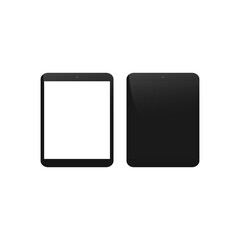 Realistic tablet pc computer icon on isolated white background. EPS 10 vector