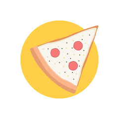 Pizza Food Icon Round Background