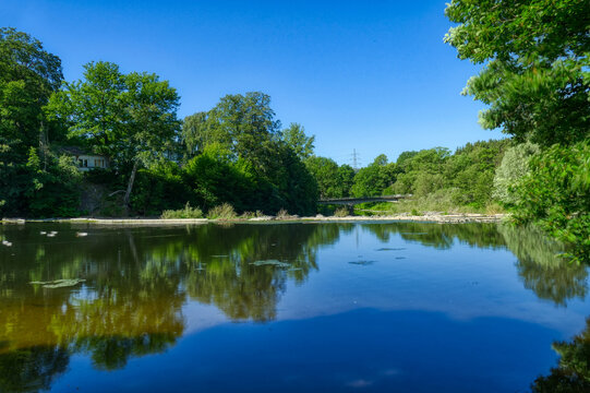 Flusslandschaft an der Sieg bei Schladern