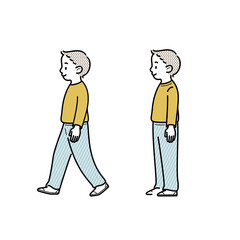 男の子のシンプルイラスト