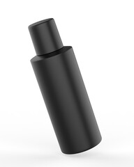Blank flat shoulder aluminum deodorant spray can for branding and mock up. 3d render illustration.