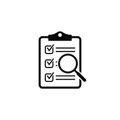File search icon, document search, vector isolated. Document with magnifier loupe business concept.