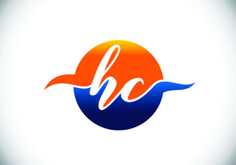 Initial Monogram Letter H C Logo Design Vector Template. HC Letter Logo Design