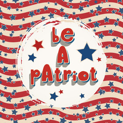 Fototapeta premium American Independence Day patriotic greeting card