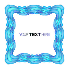 Abstract blue water flow style ornament around your text 
Eps 10 stock vector illustration 