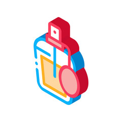 Perfume Bottle Icon Vector. Isometric Perfume Bottle sign. color isolated symbol illustration