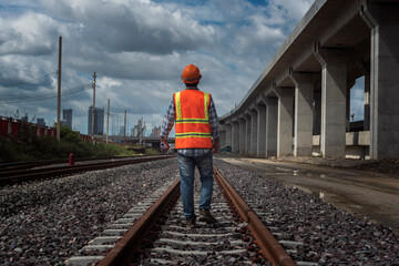 man on railroad