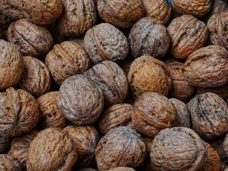 close up of walnuts