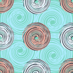 Fototapeta na wymiar Abstract seamless pattern design with colorful brush textured circles