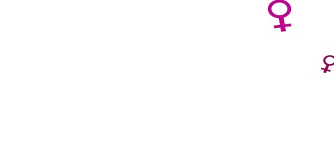 Light Pink vector pattern with feminism elements.