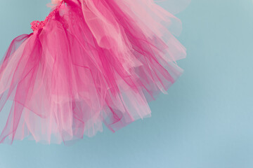 texture of pink tulle tutu ballet dance concept 