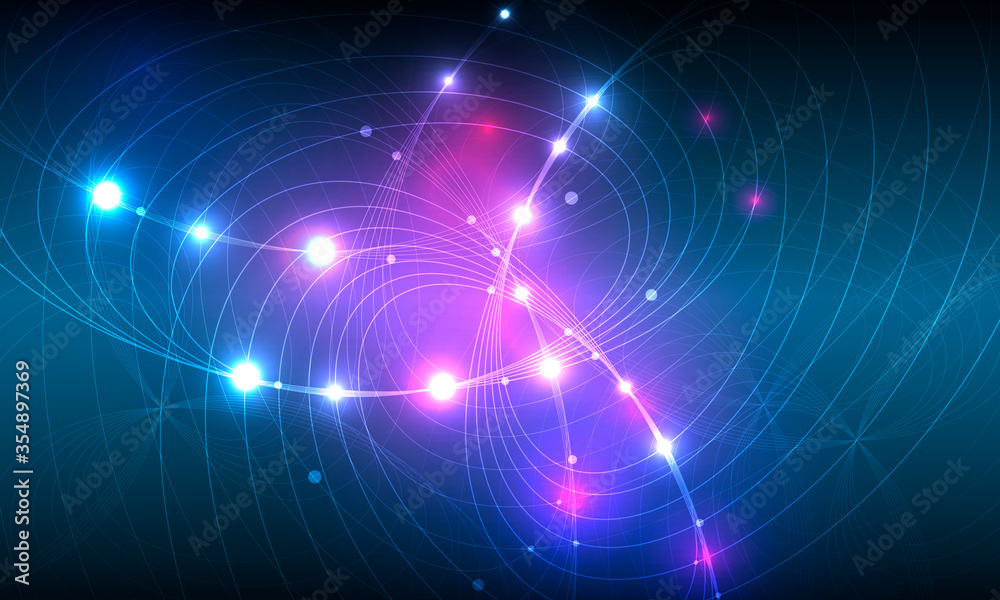 Aufkleber vector abstract bright rounded lines. space design illustration