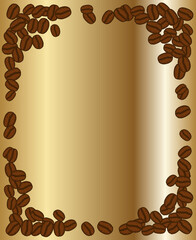 Blank coffee beans frame