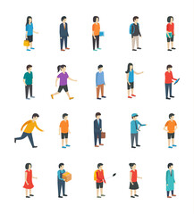 
Isometric People Flat Icons
