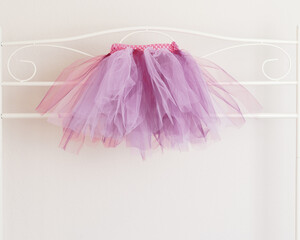 pastel pink and lilac tulle fabric ballet tutu 