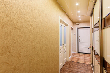 Russia, Moscow- January 27, 2020: interior room apartment modern bright cozy atmosphere. general cleaning, home decoration, preparation of house for sale