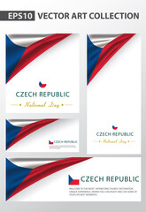 CZECH REPUBLIC Colors Background Collection,CZECH National Flag (Vector Art)
