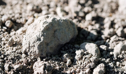 Dry soil texture on the ground without rain