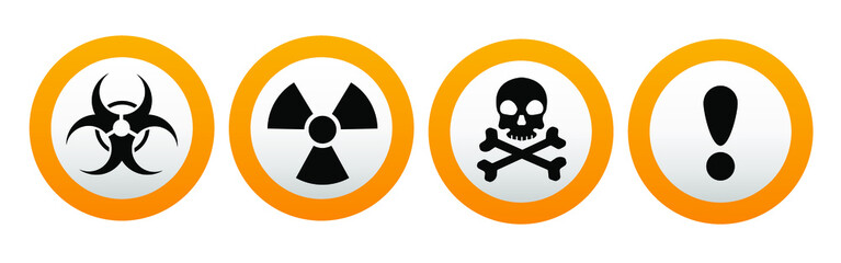 warning sign on white background