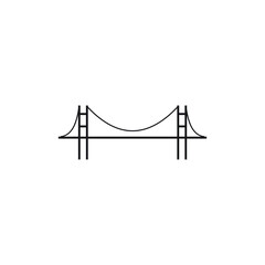 istanbul bridge icon vector