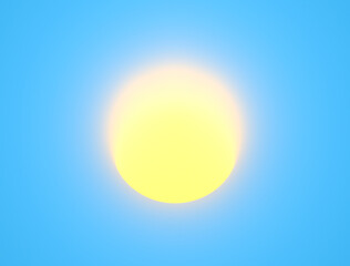 Bright orange light in matte blue tunnel 3d abstract  rendering