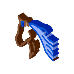 Horse Silhouette Icon Vector. Isometric Horse Silhouette sign. color isolated symbol illustration