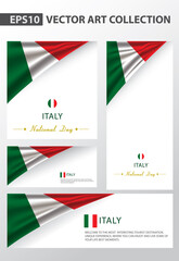 ITALY Colors Background Collection, ITALIAN National Flag (Vector Art)
