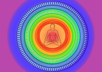vector illustration of a woman in mandala