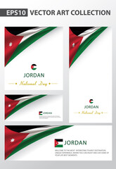 JORDAN Colors Background Collection, JORDANIAN National Flag (Vector Art)
